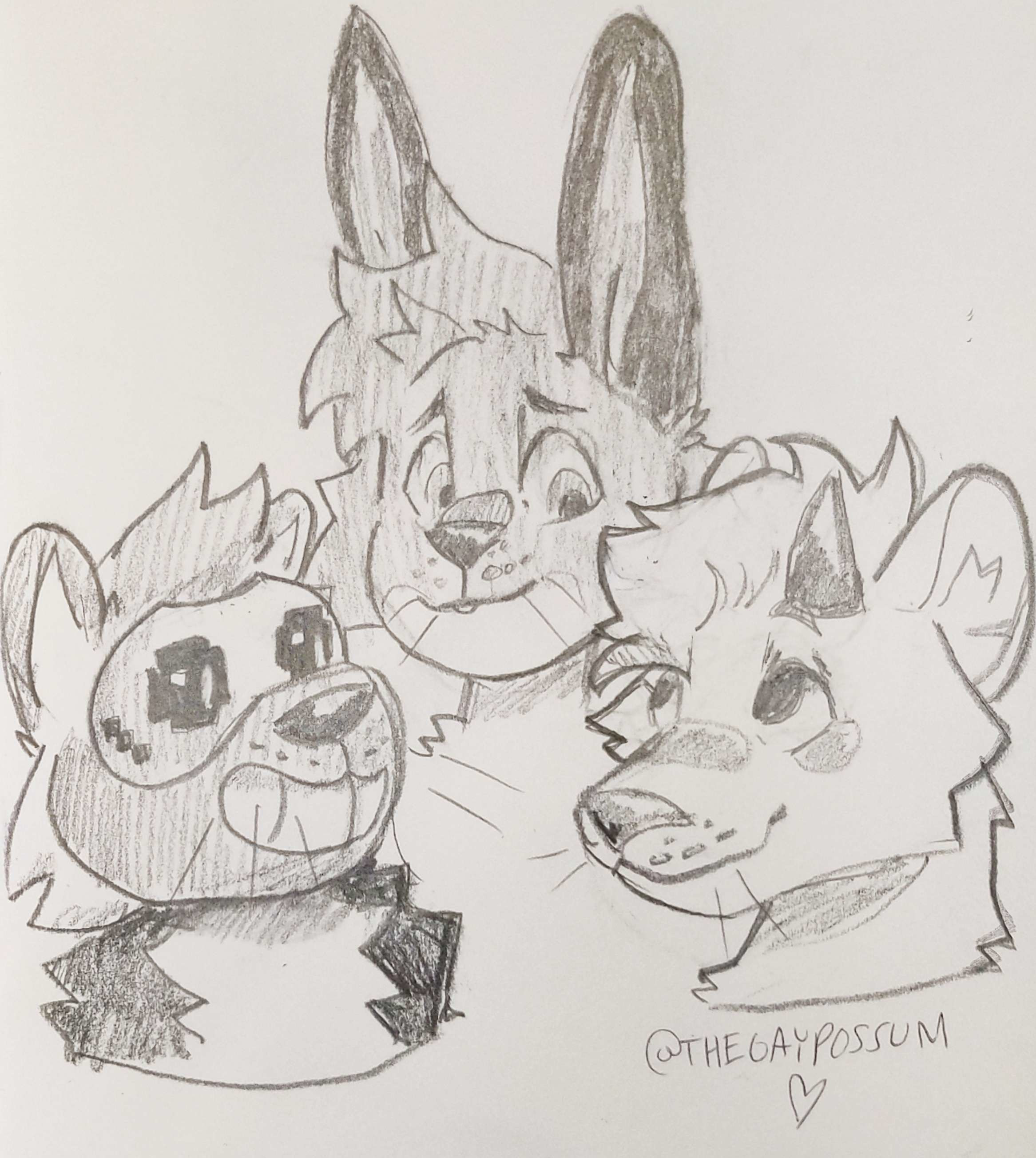 From Left to Right, Smoke the Pine Marten, Beryl the Bunny, and Reese the Rat